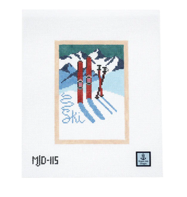 Canvas VINTAGE SKI POSTCARD  MJD115