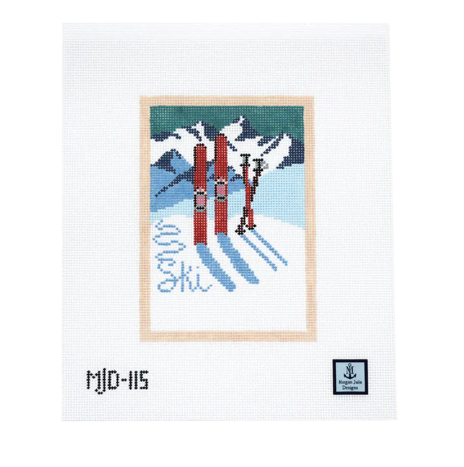 Canvas VINTAGE SKI POSTCARD  MJD115