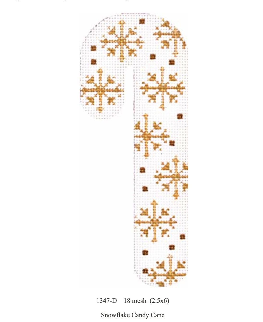 Canvas SNOWFLAKE CANDY CANE  1347B