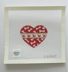 Canvas PAW PRINTS AND BONES HEART  ABC76