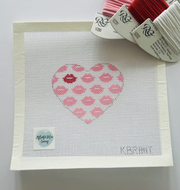 Canvas PINK KISSES HEART  ABC71