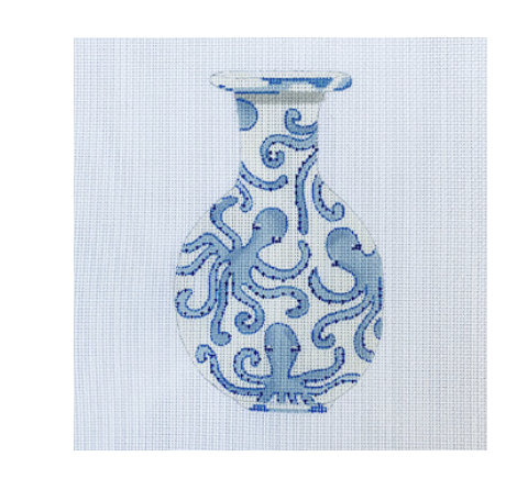 Canvas BLUE JARDINERE WITH OCTOPUS  SF34