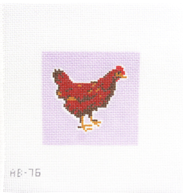 Canvas CHICKEN COASTER - GINGER   AB76    4X4"