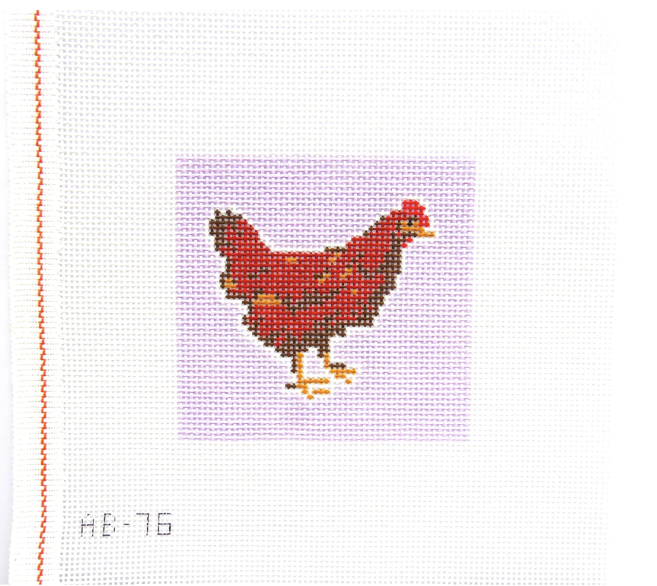 Canvas CHICKEN COASTER - GINGER   AB76    4X4"