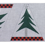Canvas 2 TREES  SCISSORS CASE AND FOB  ZE545