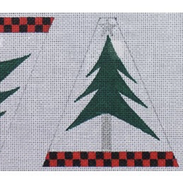 Canvas 2 TREES  SCISSORS CASE AND FOB  ZE545