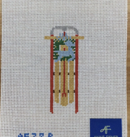 Canvas SLED - BLUE REINDEER  AFNOEL