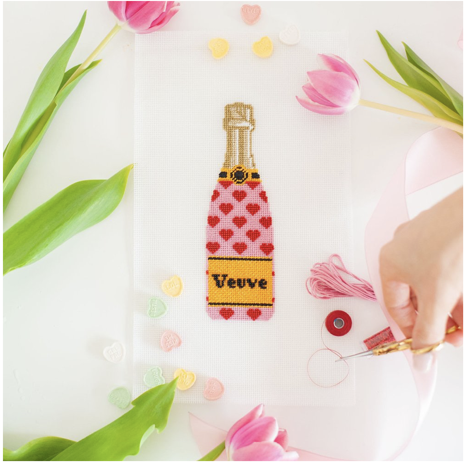Canvas VEUVE BOTTLE - VALENTINE  CLV004V
