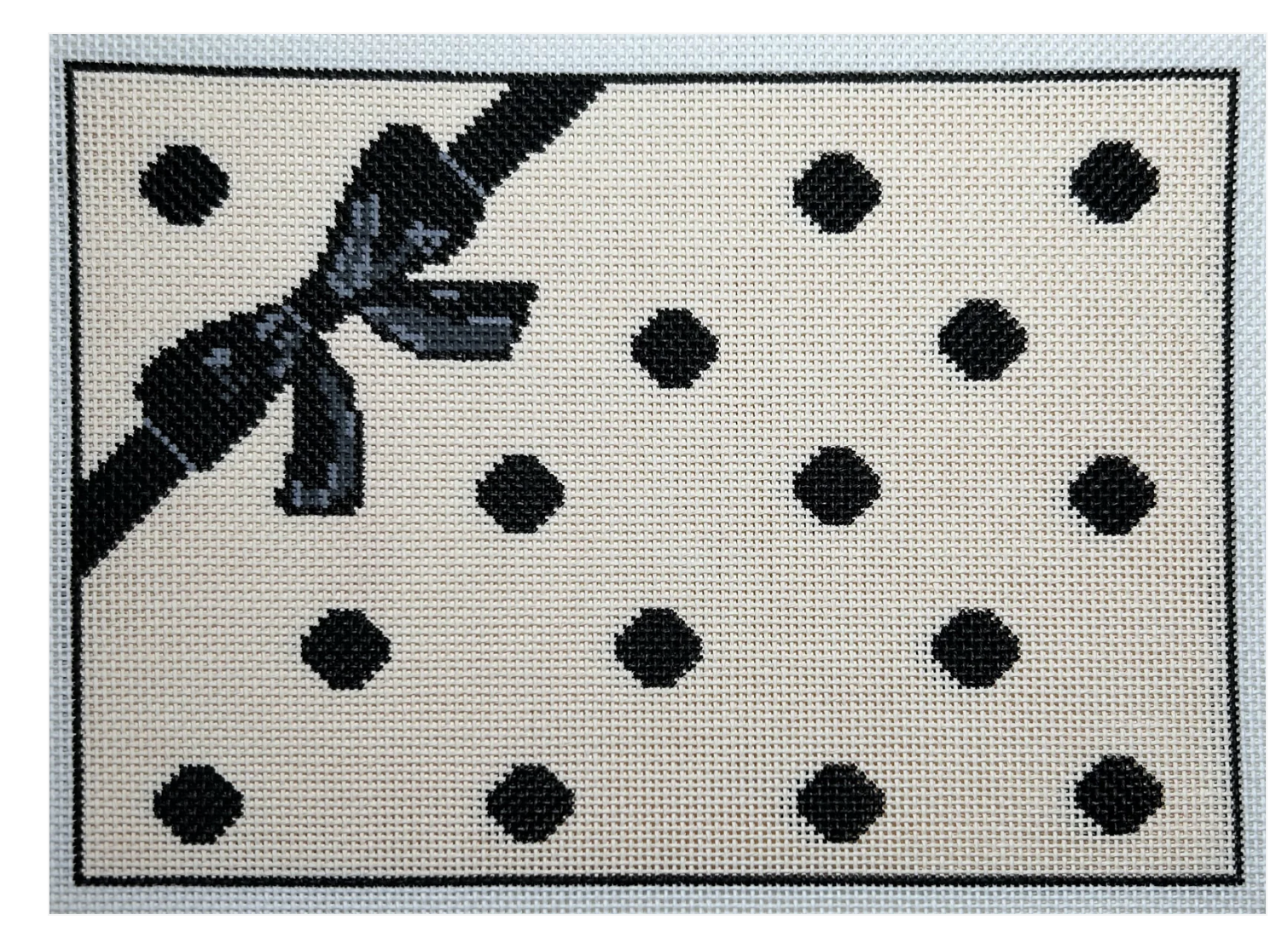 Canvas DOT/BOW CLUTCH  JT169