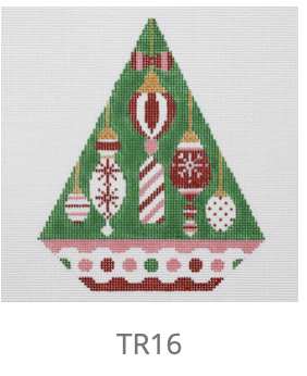 Canvas ORNAMENTS CHRISTMAS TRIANGLE  TR16