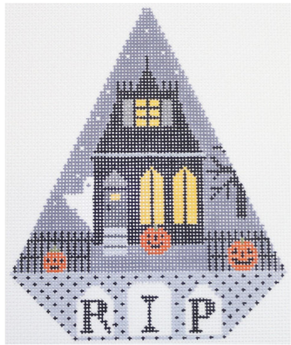 Canvas SPOOKY HOUSE HALLOWEEN TRIANGLE  TR16