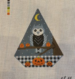 Canvas OWL HOUSE HALLOWEEN TRIANGLE  HTR05B
