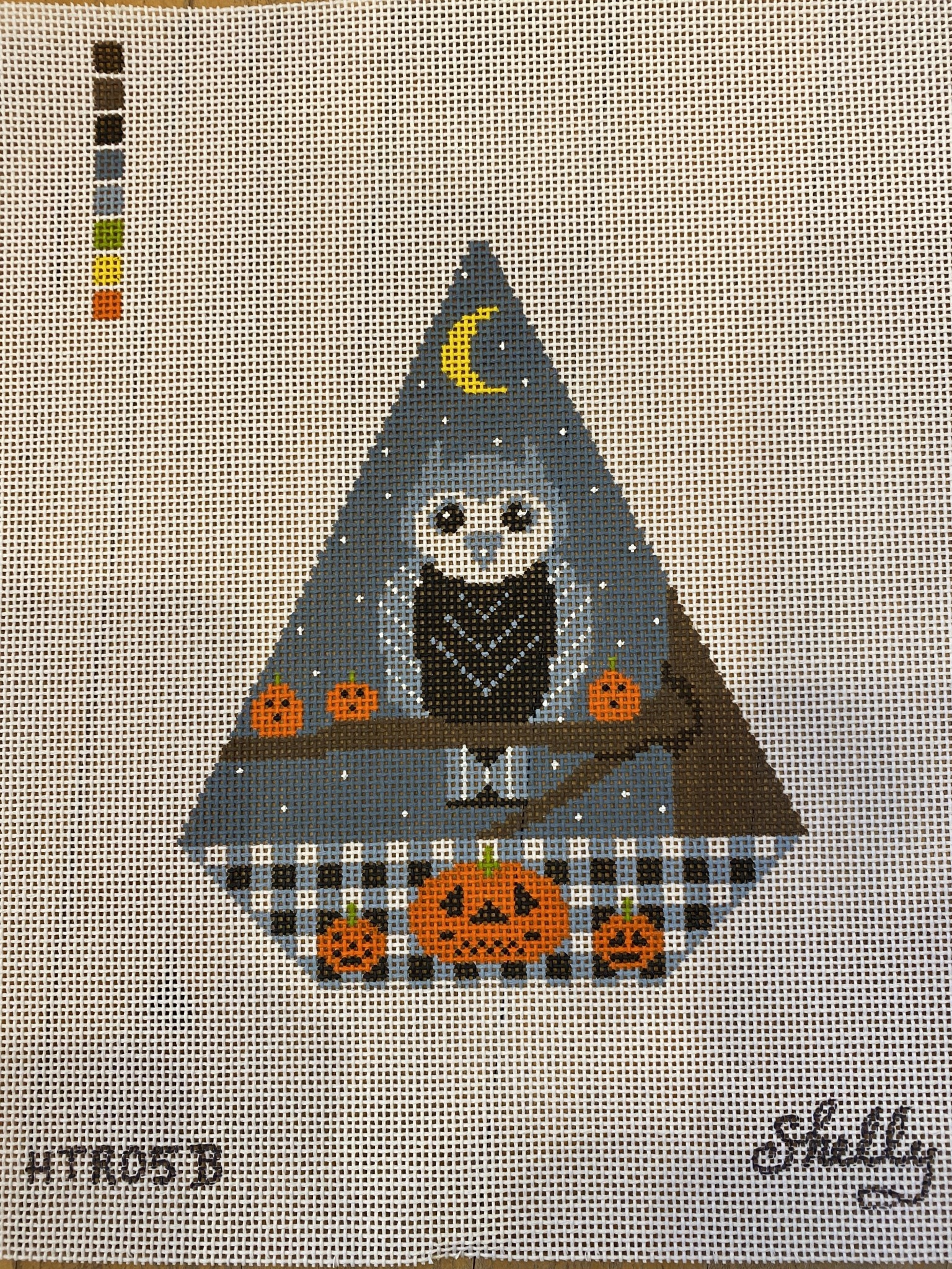 Canvas OWL HOUSE HALLOWEEN TRIANGLE  HTR05B
