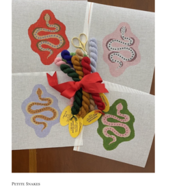 Canvas PETITE SNAKE ON RED  WH1A4