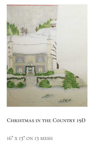 Canvas CHRISTMAS IN THE COUNTRY STOCKING  19D