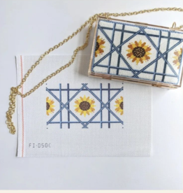 Canvas SUNFLOWER CANE CLUTCH/INSERT  FI050C