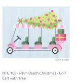 Canvas PALM BEACH CHRISTMAS GOLF CART  NTG108