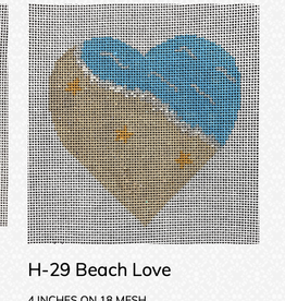 Canvas BEACH HEART  H29