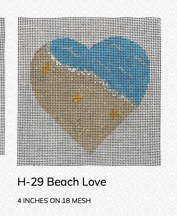 Canvas BEACH HEART  H29