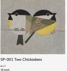 Canvas TWO CHICKADEES  SP001