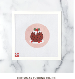 Canvas CHRISTMAS PUDDING ROUND