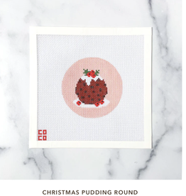 Canvas CHRISTMAS PUDDING ROUND