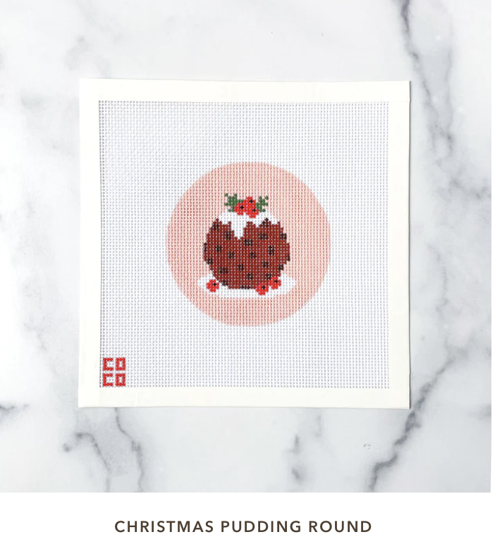Canvas CHRISTMAS PUDDING ROUND