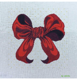 Canvas SMALL RED BOW  5X5" INSERT   KB23B