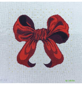 Canvas SMALL RED BOW  5X5" INSERT   KB23B