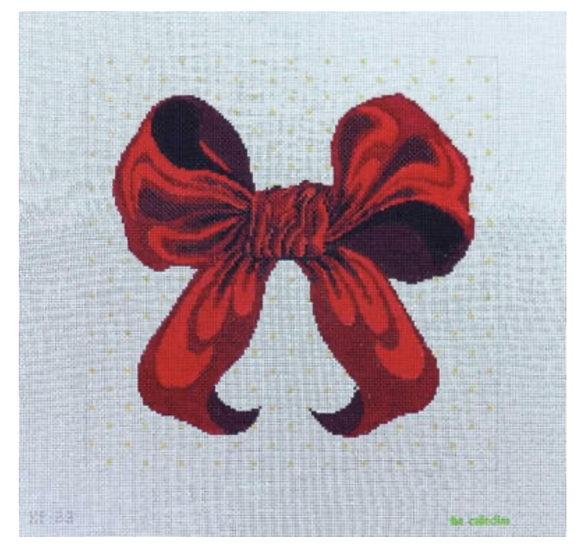 Canvas SMALL RED BOW  5X5" INSERT   KB23B