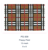 Canvas PREPPY PLAID CLUTCH  PG309