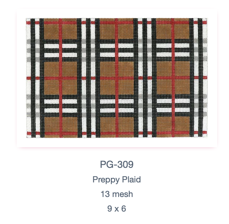 Canvas PREPPY PLAID CLUTCH  PG309