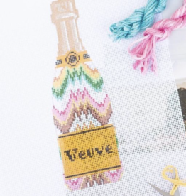 Canvas VEUVE BOTTLE - FLAME STITCH  CLV004FS