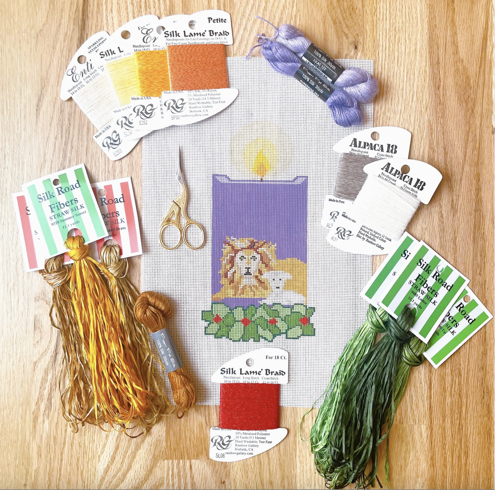 Canvas ADVENT CANDLE 1 - LION AND LAMB  MKN0013        CANVAS ONLY
