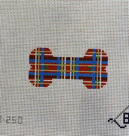 Canvas RED/BLUE PLAID DOG BONE  22-250