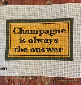 Canvas CHAMPAGNE IS ALWAYS THE ANSWER 7x4.25"  AOK83