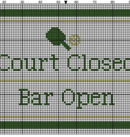 Canvas COURT CLOSED, BAR OPEN  ABCPS402
