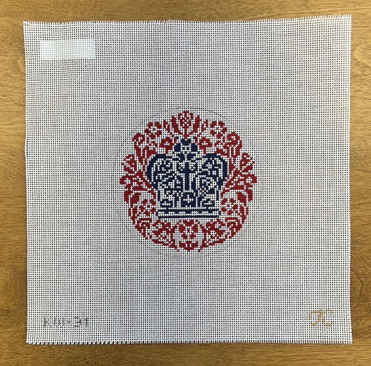 Canvas CORONATION EMBLEM  4" ROUND  KW31