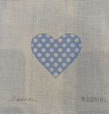 Canvas HEART DOTS - BLUE  A209HS
