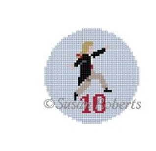 Canvas 12 DAYS OF CHRISTMAS - DAY 10 LORDS LEAPING   5930  2.5" ROUND