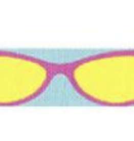 Canvas PINK/AQUA EYE GLASSES PILL BOX INSERT TTPB015E