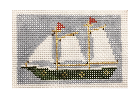 Canvas SAILBOAT INSERT  2X3"  14F