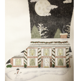 Canvas HOME FOR THE HOLIDAYS STOCKING 19B