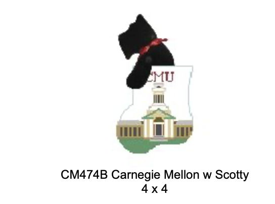 Canvas CARNEGIE MELLON WITH SCOTTIE  STUFFER  CM474B