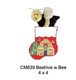 Canvas BEEHIVE WITH BEE  STUFFER  CM639
