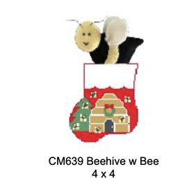 Canvas BEEHIVE WITH BEE  STUFFER  CM639