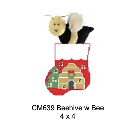 Canvas BEEHIVE WITH BEE  STUFFER  CM639