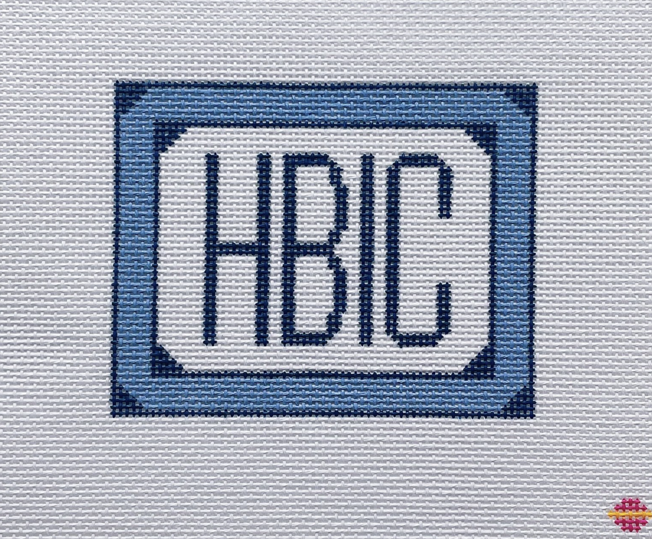 Canvas HBIC   -  BLUE  SAS0042  4X5"