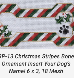 Canvas CHRISTMAS STRIPES BONE  BP13