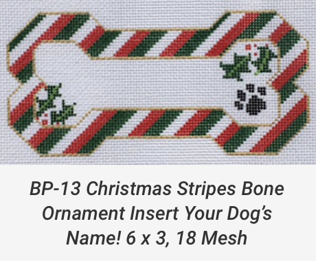 Canvas CHRISTMAS STRIPES BONE  BP13